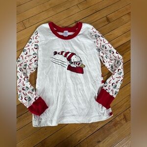 Peanuts by Hanna Andersson sledding snoopy pj top matching family set
